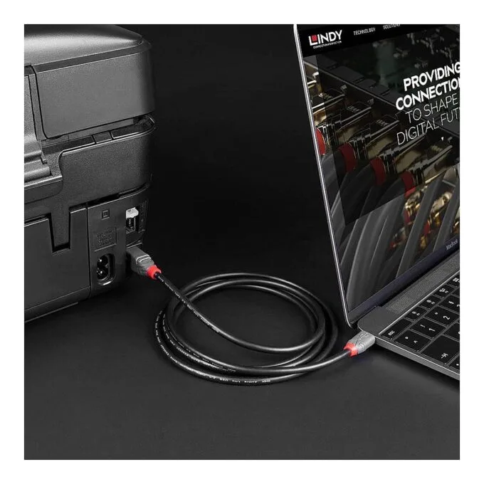 2m USB 2.0 Typ C an B Kabel Anthra Line — image 5