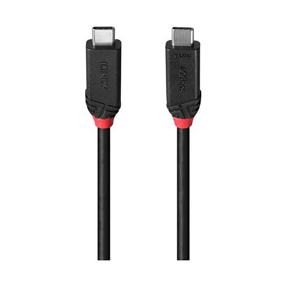 1m USB4 240W Typ C Kabel, Black Line — image 2