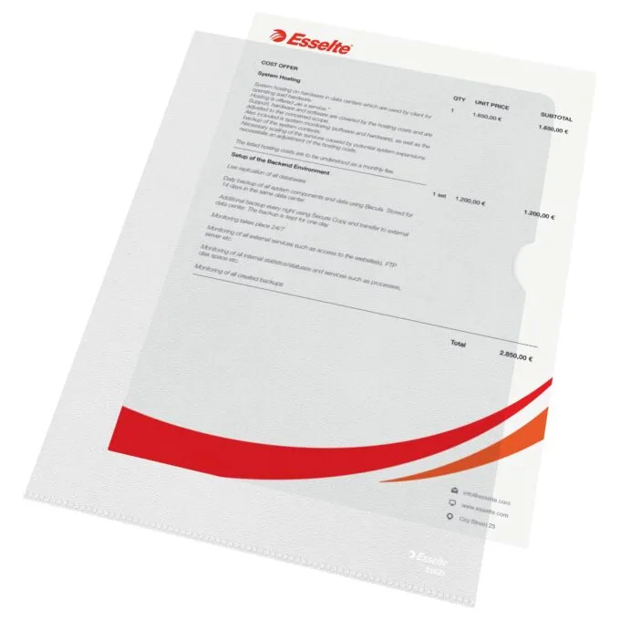 Esselte Sichthüllen DIN A4 genarbt 0.12 mm — image 3