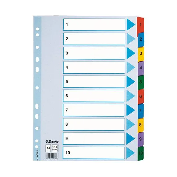 Esselte Ordnerregister A4 nummeriert - 10-teilig — image 1