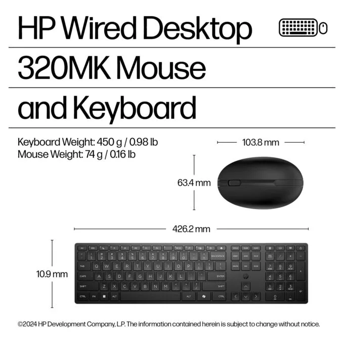 HP Wired 320MK Mouse and Keyboard SmartBuy (PT) — image 3