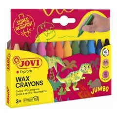 JOVI Wachsmalstifte Wax Crayons Jumbo, 12 Stifte