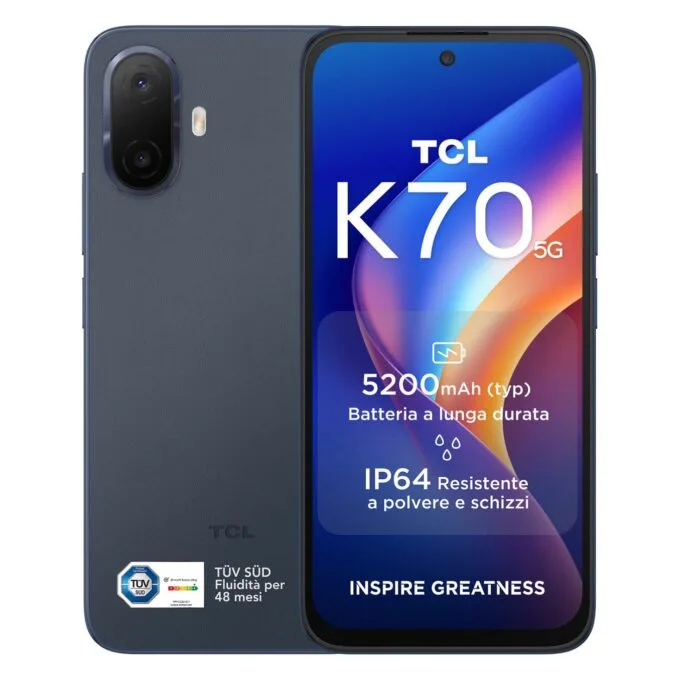 TCL K70 5G 4RAM 128 GB stardust blue — image 1