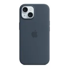 Apple Silikon Case mit MagSafe für Apple iPhone 15, sturmblau