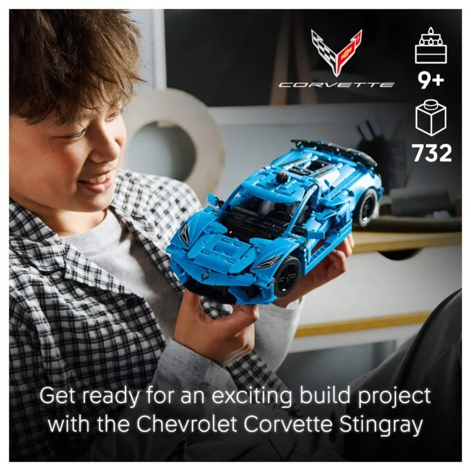 LEGO Technic - Chevrolet Corvette Stingray in Blau — image 32