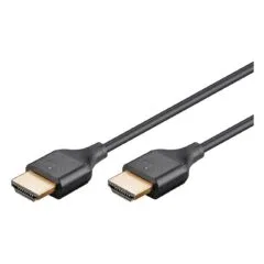 Goobay Slim High-Speed-HDMI-Kabel mit Ethernet, 4K @ 60Hz (schwarz, 1 Meter)