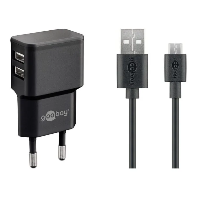 goobay Ladeakabel 12W schwarz — image 1