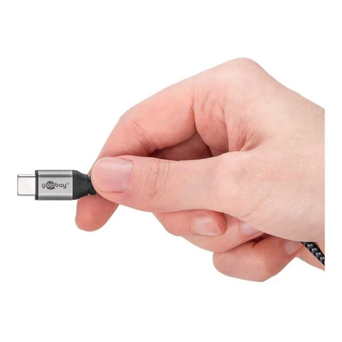 goobay 2in1 USB-Kabel 2m silber, spacegrau — image 11