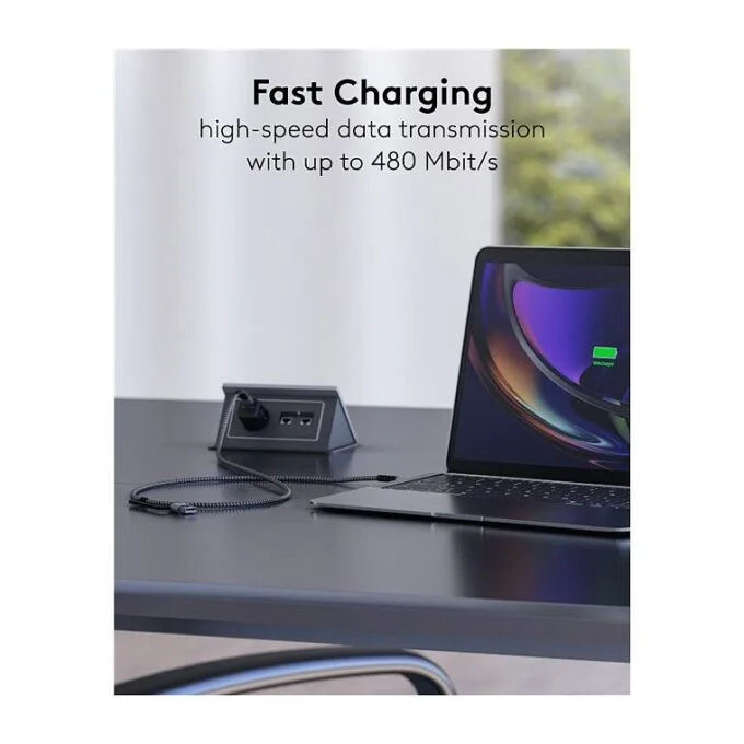goobay 2in1 USB-Kabel 2m silber, spacegrau — image 6