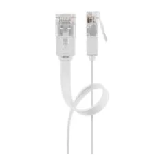 Goobay Patchkabel RJ45 Stecker > RJ45 Stecker CAT.6 U/UTP (wei, 1 Meter, Flachkabel)