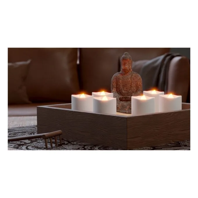 LED-Teelichter, 4,3cm, weiß — image 3