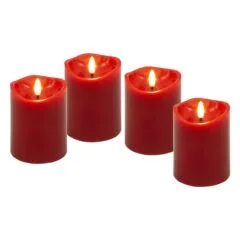 LED-Wachskerzen, 10cm, rot