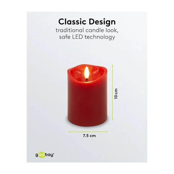 LED-Wachskerzen, 10cm, rot — image 4