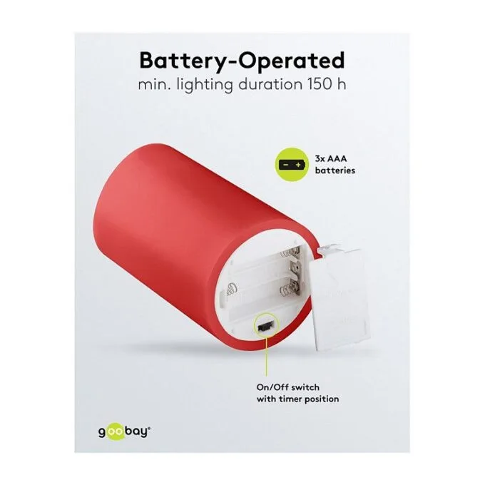LED-Wachskerzen, 10cm, rot — image 5