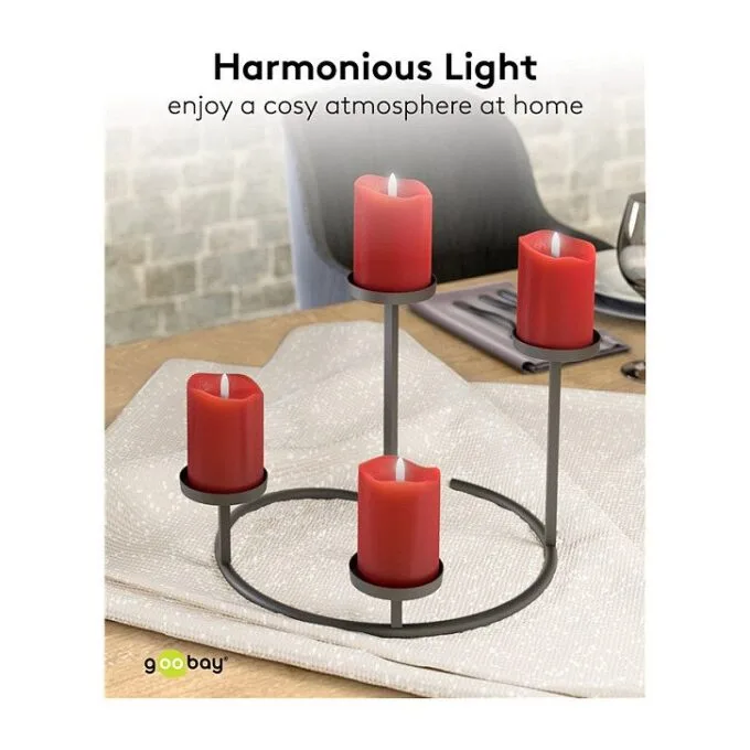 LED-Wachskerzen, 10cm, rot — image 7