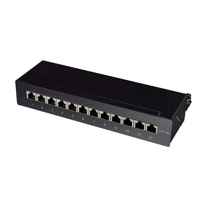 Patchpannel Desktop 12 Port Cat6A STP black LogiLink — image 1