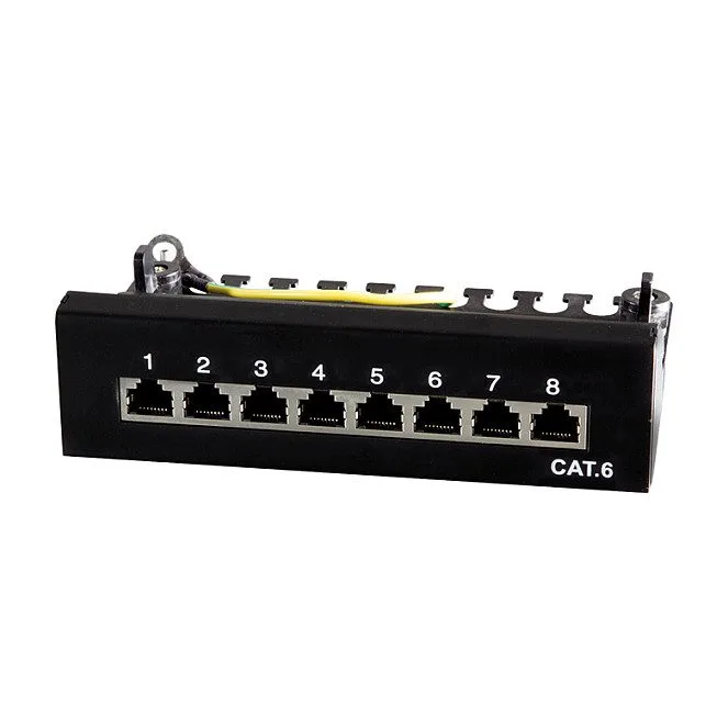 Patchpannel Desktop 8 Port Cat6 STP black LogiLink — image 1
