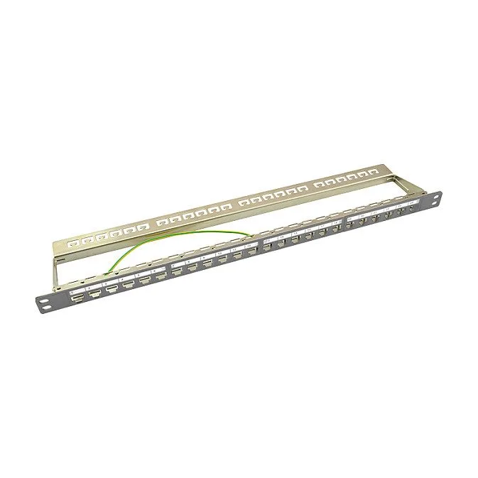 Patchpannel Keystone 24 Port 0.5 HE shielded. grey LogiLink — image 1