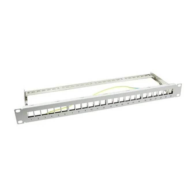 Patchpannel Keystone 24 Port 1 HE shielded. grey LogiLink — image 1