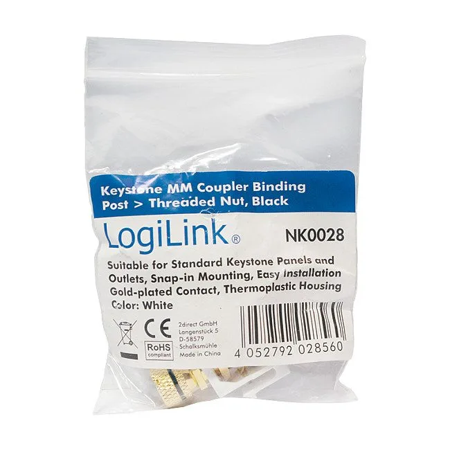 Keystone Verbinder Binding Post > Threaded Nut, black LogiLink — image 6