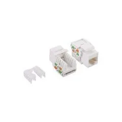 Keystone RJ45 Buchse Cat.5e UTP EconLine 90° Punch down. white LogiLink