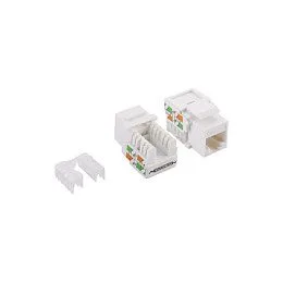 Keystone RJ45 Buchse Cat.5e UTP EconLine 90° Punch down. white LogiLink — image 1