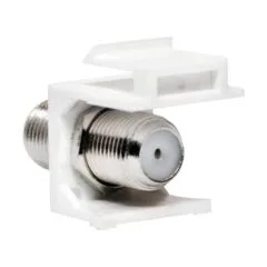 Keystone Verbinder F-Type 75 Ohm F/F. white LogiLink