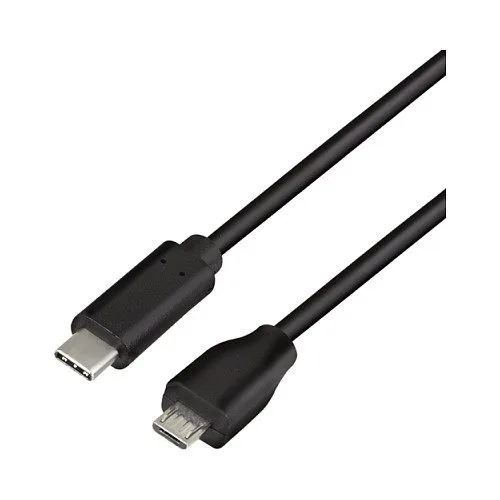 USB-C > Micro-USB (ST-ST) 1m LogiLink Black — image 1