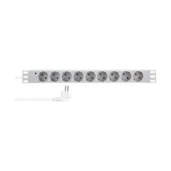 9er Steckdosenleiste 19" PDU LogiLink Hellgrau