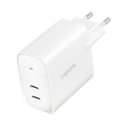 Charger LogiLink 2xUSB-C 40 W White — image 1