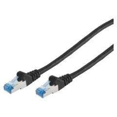 Patchkabel CAT6a RJ45 S/FTP PiMF 7,5m Schwarz