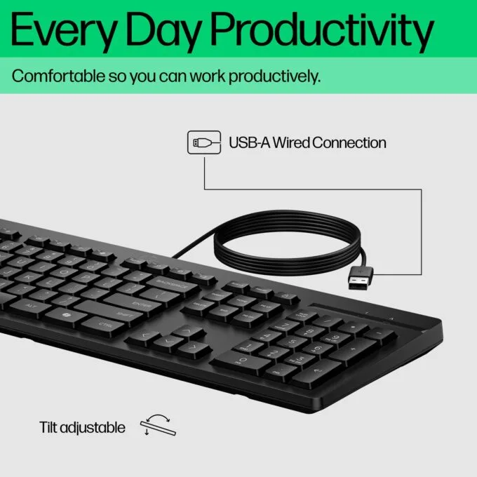 HP 125 G2 USB Wired Keyboard (FR) — image 2