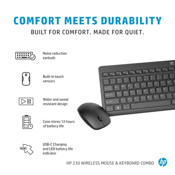 HP 230 Wireless Mouse and Keyboard Combo - French - Maus - 1.600 dpi — image 10