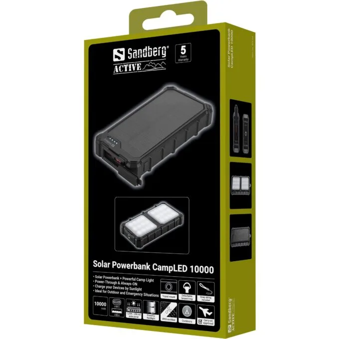 SANDBERG Solar Powerbank CampLED 10000 — image 8