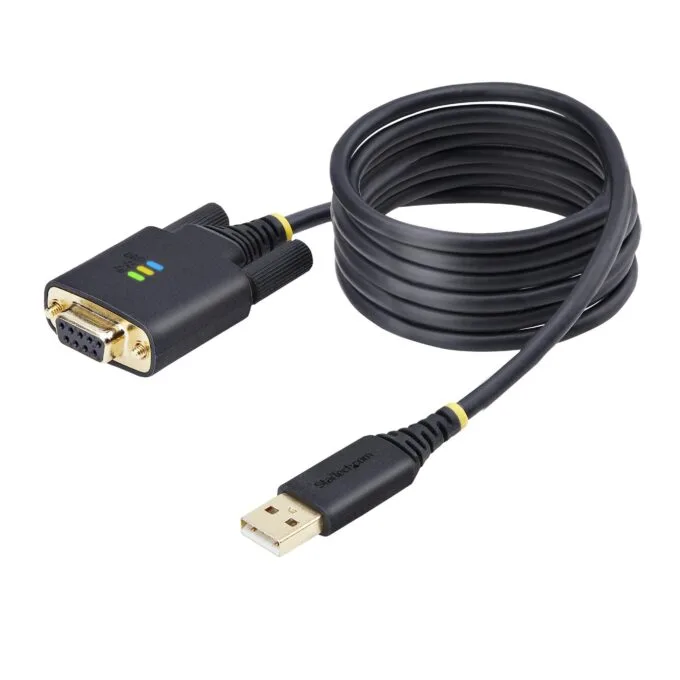 STARTECH.COM 2m USB Null Modem Kabel USB Seriell Adapter COM Retention FTDI USB RS232 Wechselbare DB9 Schrauben/Muttern — image 1