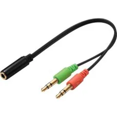 SANDBERG Headset converter (Apple) to PC Konvertiert den einzigen Anschluss von iPhone Headsets in einen dualen Anschluss fuer PC