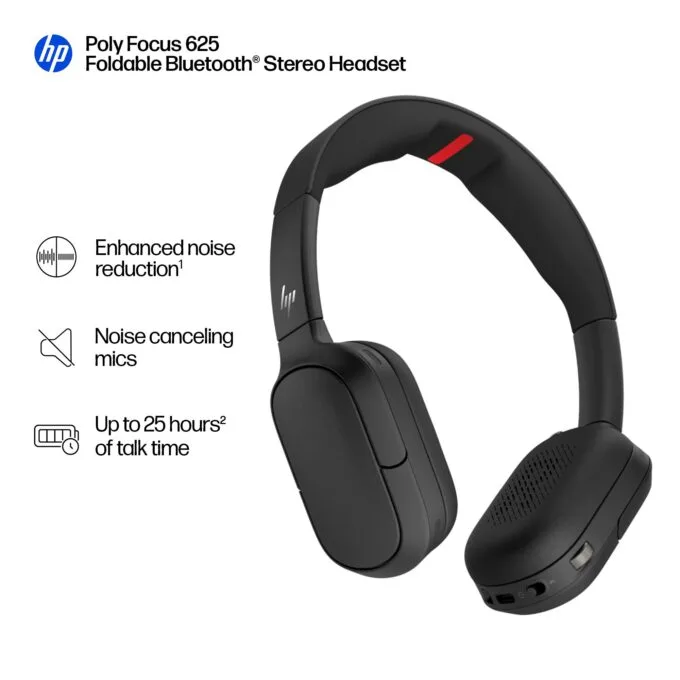 HP Poly Focus 625 Headset + Wireless Charge Stand — image 10