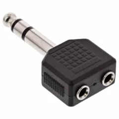 PA-226 AUDIO ADAPTER 6.35 TO 2x3.5 JACK GR KABEL