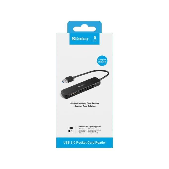 SANDBERG USB 3.0 Pocket Card Reader — image 2