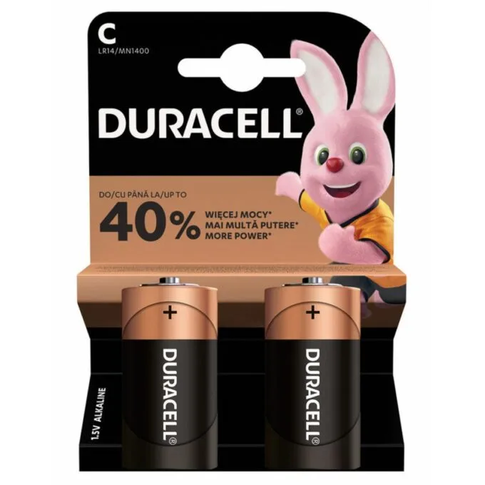 Duracell Alkaline Basic C Batteries (2pcs) — image 1