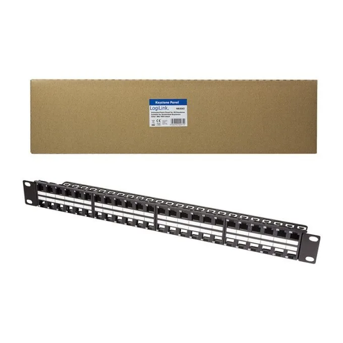 Patchpannel Keystone 1U. 48 Ports. unshielded. black LogiLink — image 4