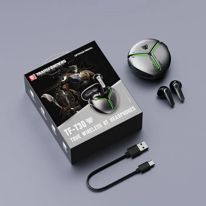 Transformers TWS Earphones, Low Latency,  TF-T30 Grey — image 9