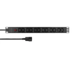 PDU12A1 19" PDU 12 SOCKETS C13 W/SURGE PROTECTOR UK LOGILINK