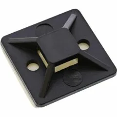 59965J 10pcs CABLE TIE MOUNTS ADHESIVE 40x40mm BLACK INLINE