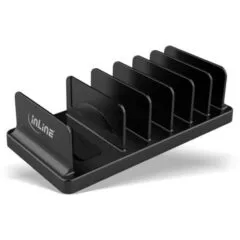 55461S MULTI-PURPOSE STAND W/SIX COMPARTMENTS FOR DESK/SHELF BLACK INLINE