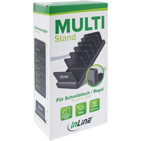 55461S MULTI-PURPOSE STAND W/SIX COMPARTMENTS FOR DESK/SHELF BLACK INLINE — image 2