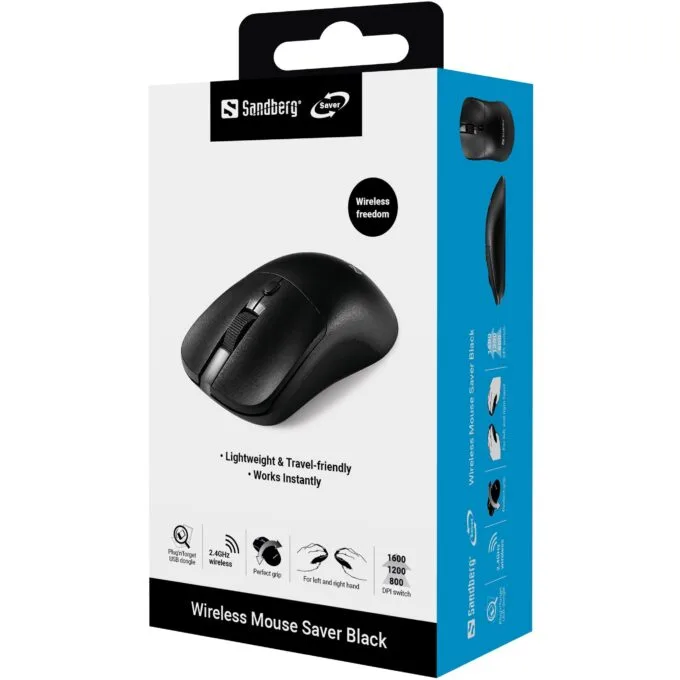 SANDBERG Wireless Mouse Saver Black — image 6