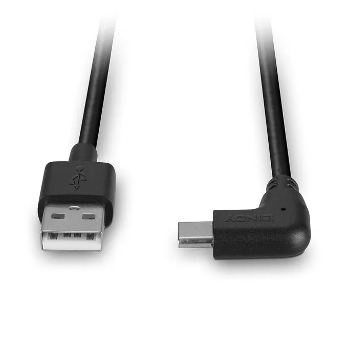 LINDY USB 2.0 Typ A an C Kabel, 90° gewinkelt 0,5m — image 4