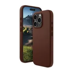 dbramante1928 Roskilde - Hintere Abdeckung fr Mobiltelefon - MagSafe-Kompatibilitt - genarbtes Leder - Dark Tan - fr Apple iPhone 16 Pro