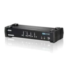 DATA KVM Desktop Switch 4-Port USB DVI Dual Link KVM Switch with Audio & USB 2.0 Hub (KVM cables included) ATEN